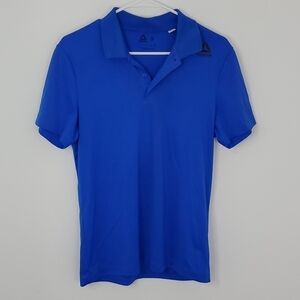 Reebok small blue speedwick athletic short sleeve polo shirt